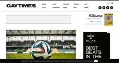 Desktop Screenshot of gaytimes.co.uk